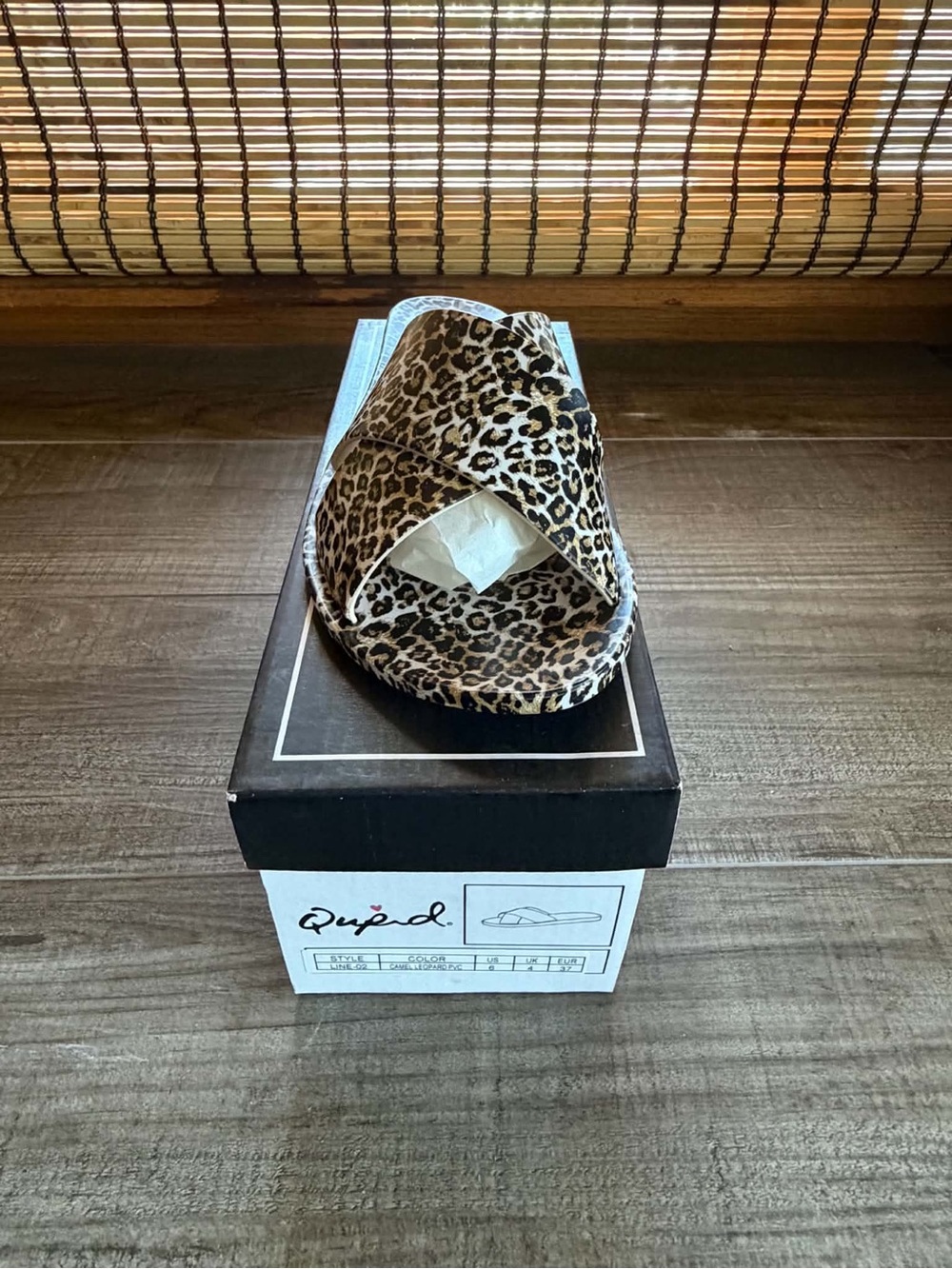 Qupid Leopard Print Slide/Sandal - Brand New - Multiple Sizes - Ships Today